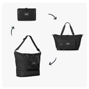 NWT Foldie Black Travel Bag